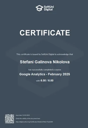 Google Analytics - SoftUni